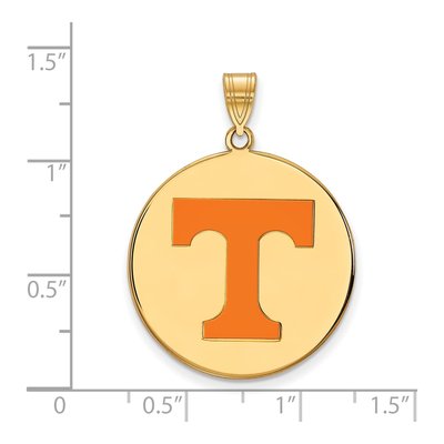 University of Tennessee Gold-Plated Sterling Silver Extra Large Letter T Pendant – view 2