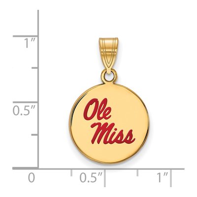 Ole Miss Enameled Disc Pendant – view 2