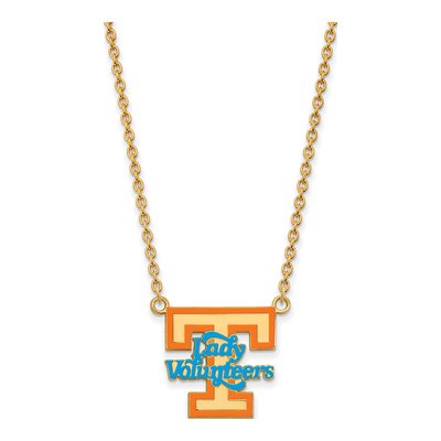 University of Tennessee Gold-Plated Sterling Silver Large Vols Enamel Pendant Necklace
