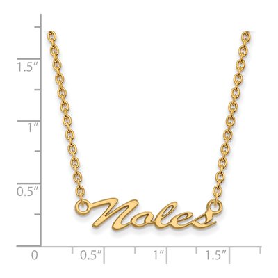 Florida State University Gold-Plated Sterling Silver Medium FSU Noles Script Necklace – view 2