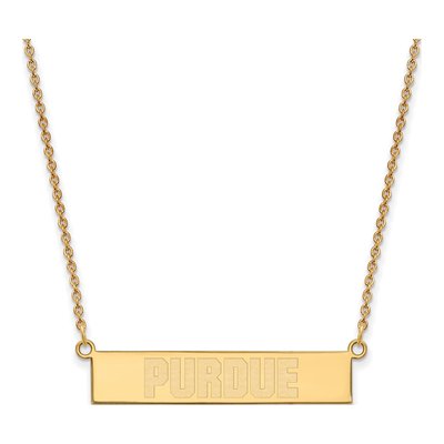 Purdue University Gold-Plated Sterling Silver Small Bar Necklace