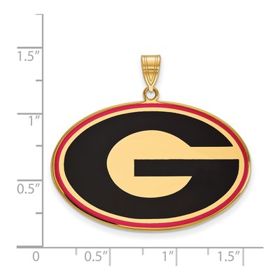 University of Georgia Gold-Plated Sterling Silver Extra Large Letter G Pendant – view 2