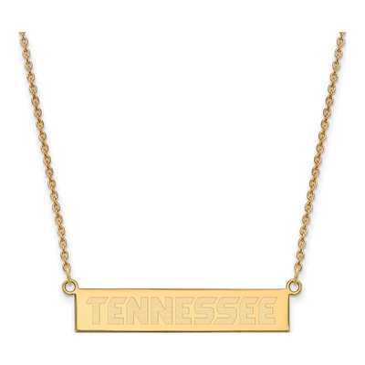 University of Tennessee Gold-Plated Sterling Silver Small Bar Necklace