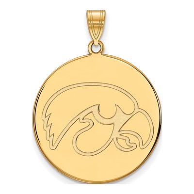 University of Iowa Gold-Plated Sterling Silver Hawk Pendant