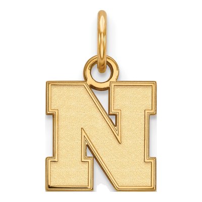 University of Nebraska Gold-Plated Sterling Silver Extra Small Letter N Pendant