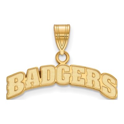 University of Wisconsin Gold-Plated Sterling Silver Medium Badgers Pendant