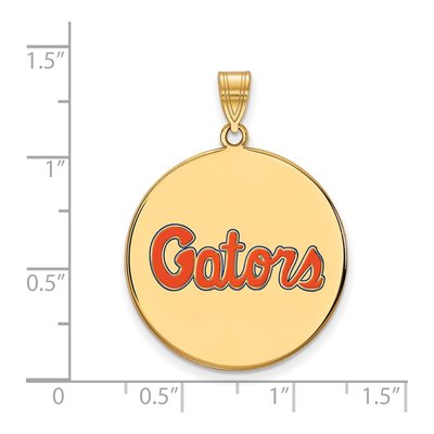 University of Florida Gold-Plated Sterling Silver Extra Large Gators Script Pendant – view 2