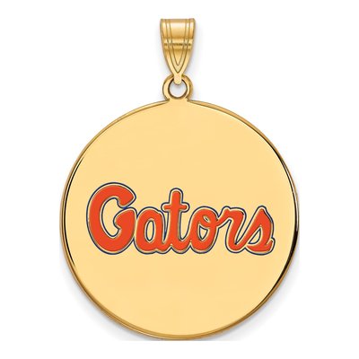 University of Florida Gold-Plated Sterling Silver Extra Large Gators Script Pendant