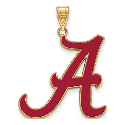 University of Alabama Gold-Plated Sterling Silver Extra Large Letter A Pendant