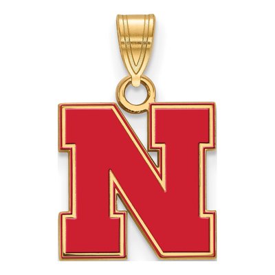 University of Nebraska Gold-Plated Sterling Silver Small Letter N Pendant