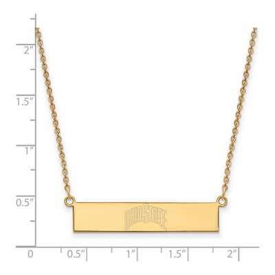 Ohio State University Gold-Plated Sterling Silver Small Bar Necklace – view 2