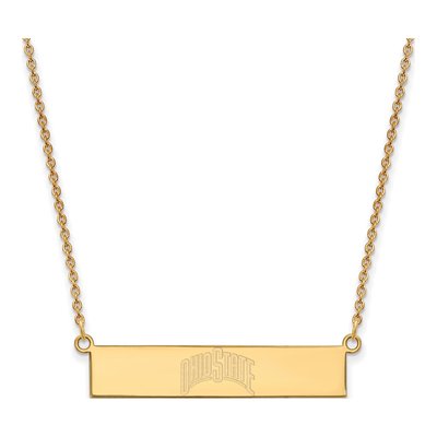 Ohio State University Gold-Plated Sterling Silver Small Bar Necklace