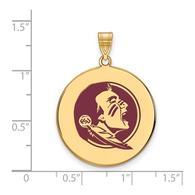 FSU Seminoles Extra Large Enamel Disc Pendant – view 2