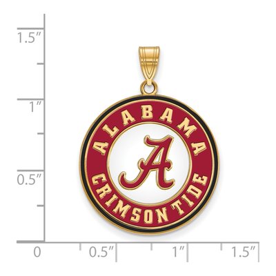 Alabama Crimson Tide Enameled Disc Pendant – view 2