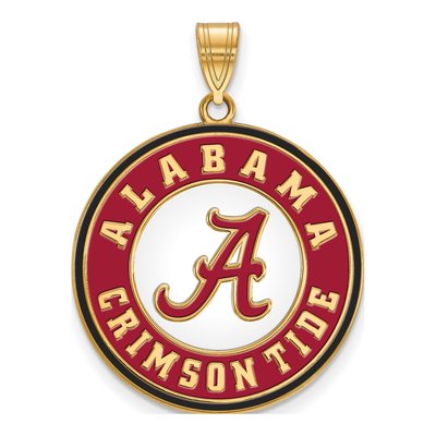 Alabama Crimson Tide Enameled Disc Pendant