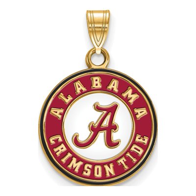 Alabama Crimson Tide Enameled Disc Pendant