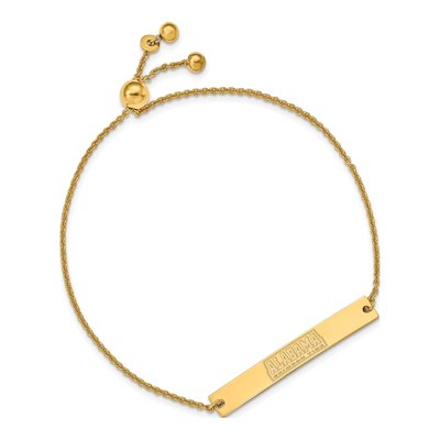 University of Alabama Gold-Plated Sterling Silver Bar Bracelet – view 2