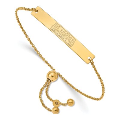 University of Alabama Gold-Plated Sterling Silver Bar Bracelet