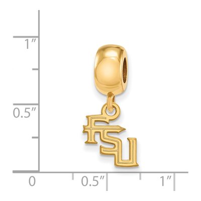 Florida State University Gold-Plated Sterling Silver FSU Dangle Bead – view 3