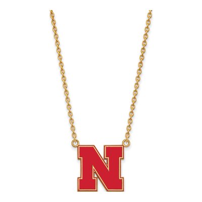 University of Nebraska Gold-Plated Sterling Silver Large Letter N Necklace