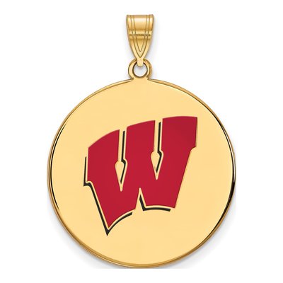University of Wisconsin Gold-Plated Sterling Silver Extra Large Letter W Pendant