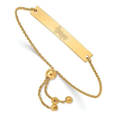 University of Nebraska Gold-Plated Sterling Silver Huskers Bar Bracelet