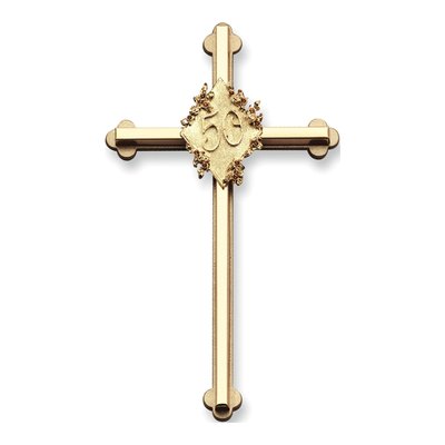 50th Anniversary Gold-Tone Wall Cross Gift