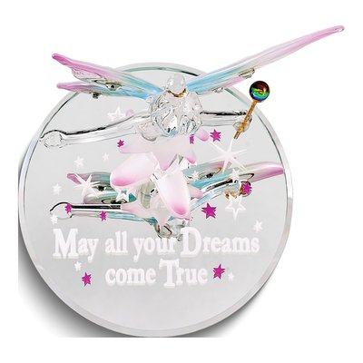 Handcrafted Glass Fairy Figurine with Swarovski Crystal – view 3