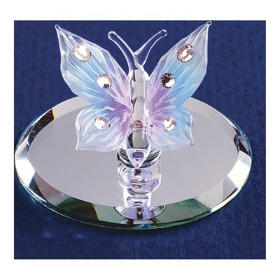 Blue Butterfly Crystal Glass Figurine Gift – view 3