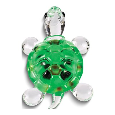 Handcrafted Green Turtle Glass Figurine Gift – view 3