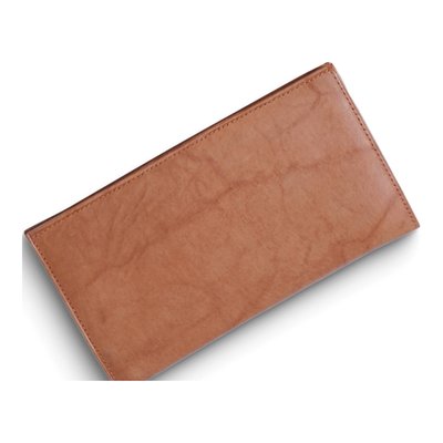 Tan Distressed Leather 6-Slot Jacket Wallet