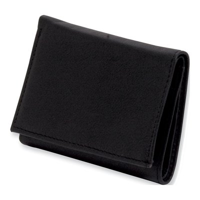 Men's Black Distressed Leather 9-Slot Tri-Fold Wallet – view 2