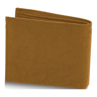 Men's Tan Leather Bi-Fold Wallet, 12 Slots