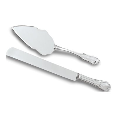 Silver-Plated Engravable Cake Knife & Server Set
