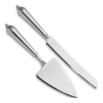 Silver-Plated Wedding Cake Knife & Server Set