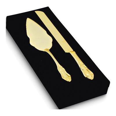 Gold-Tone Cake Knife & Server Set