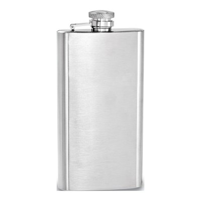Rebel Steel Brushed Stainless Steel Flask & Funnel