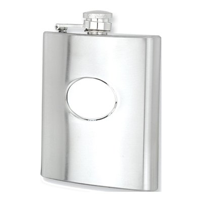 Rebel Steel Engravable 6 oz Stainless Steel Hip Flask