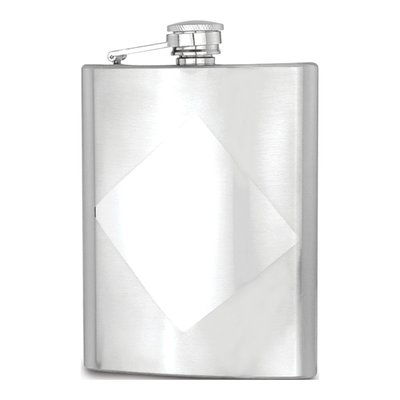 Rebel Steel 8 oz Stainless Steel Hip Flask with Funnel