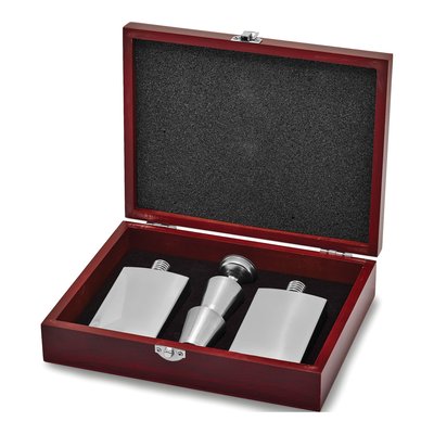 Stainless Steel Flask & Shot Glass Gift Set