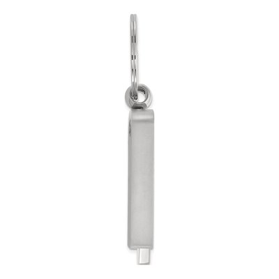Nickel-Plated Polished And Satin Golf Divot Repair Key Ring – view 2