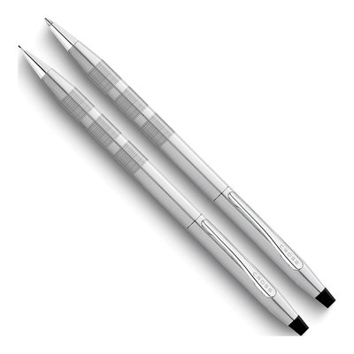 Crossr Satin Chrome Pen & Pencil Set