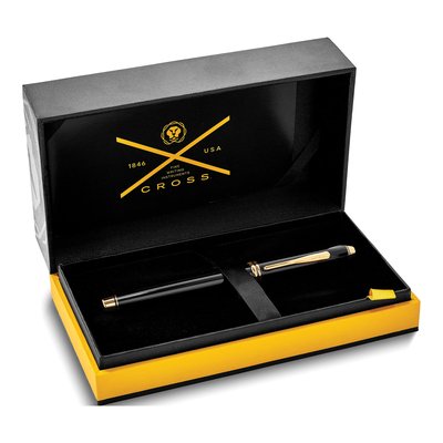 Cross Townsend Black Lacquer Fountain Pen, 23k Gold-Plated – view 6