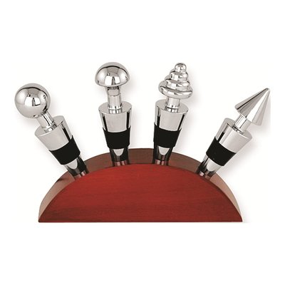 Wooden Wine Stopper Holder Set of Four