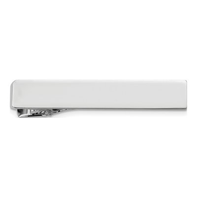 Engravable Tie Bar, Rhodium-Plated