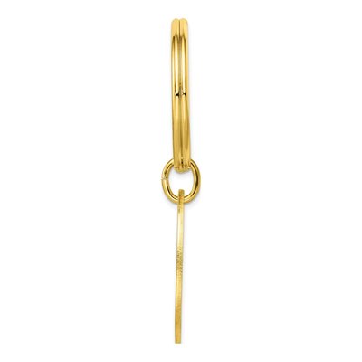 Satin Oval Gold-Plated Key Ring – view 2