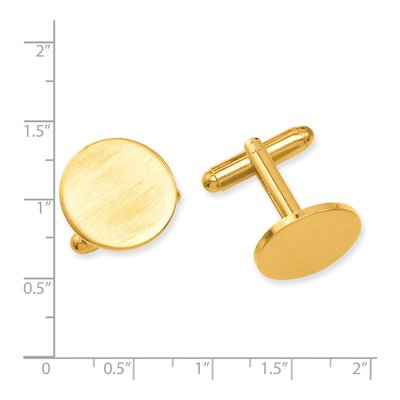 Engravable Gold-Plated Cuff Links – view 2