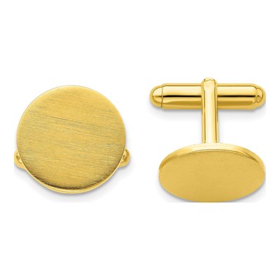 Engravable Gold-Plated Cuff Links