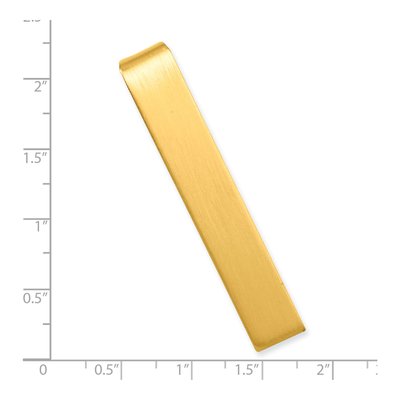 Engravable Gold-Plated Satin Tie Bar – view 3