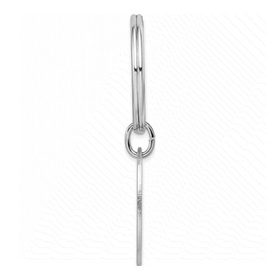 Satin Oval Key Ring, Rhodium-Plated – view 2